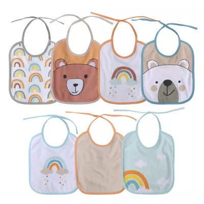 Set 7 bavete bumbac, 23 X 20 cm, inchidere cu snur, unisex