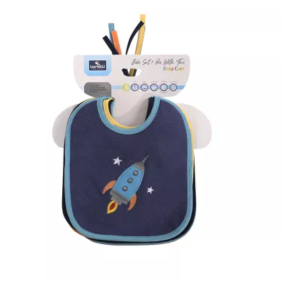 Set 7 bavete bumbac, 23 X 20 cm, inchidere cu snur, baietei
