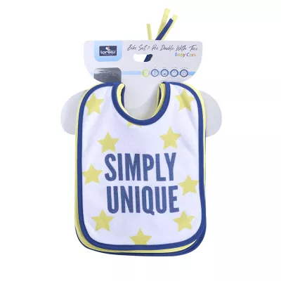 Set 7 bavete, bumbac ambele fete, 20 X 25,5 cm, inchidere cu snur, unisex