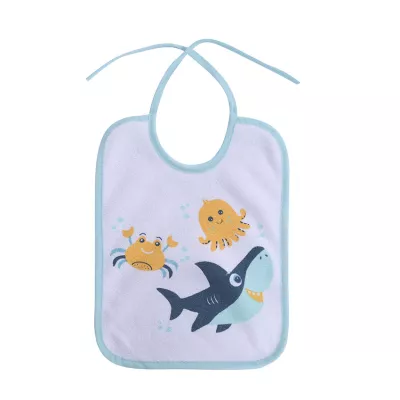 Bavete - Set 7 bavete, bumbac ambele fete, 20 X 25,5 cm, inchidere cu snur, baietei, bebelorelli.ro