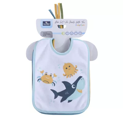 Set 7 bavete, bumbac ambele fete, 20 X 25,5 cm, inchidere cu snur, baietei