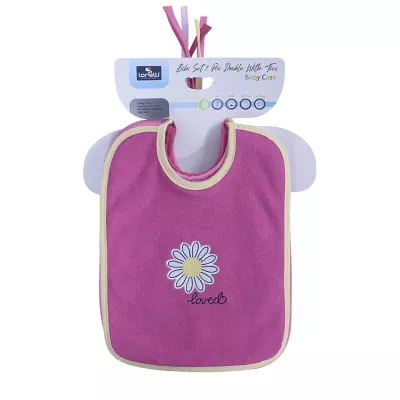 Set 7 bavete, bumbac ambele fete, 20 X 25,5 cm, inchidere cu snur, fetite