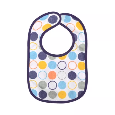 Set 7 bavete bumbac si peva, 30 x 19 cm, inchidere cu banda velcro, baietei