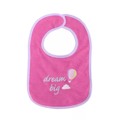 Set 7 bavete bumbac si peva, 30 x 19 cm, inchidere cu banda velcro, fetite