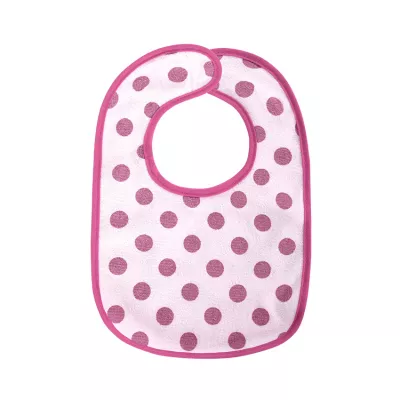Set 7 bavete bumbac si peva, 30 x 19 cm, inchidere cu banda velcro, fetite