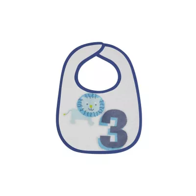 Set 7 bavete,  small, bumbac, inchidere cu arici Boy