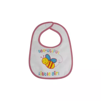 Bavete - Set 7 bavete,  small, bumbac, inchidere cu arici Girl, bebelorelli.ro