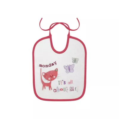 Bavete - Set 7 bavete zilele saptamanii, small, bumbac, inchidere cu snur, Girl, bebelorelli.ro