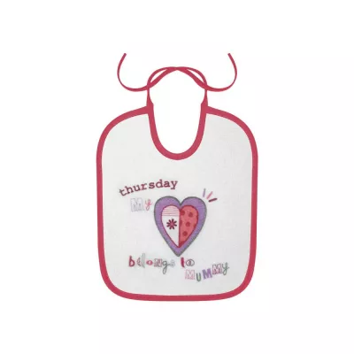 Set 7 bavete zilele saptamanii, small, bumbac, inchidere cu snur, Girl