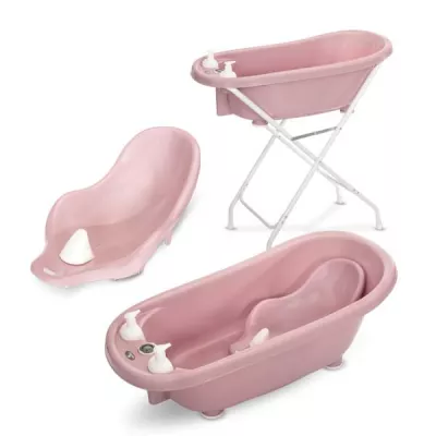 Set cada 88 cm cu termometru, reductor si accesorii, Nordic Pink