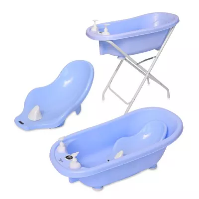 Set cadita 88 cm cu termometru, reductor si accesorii, Blue