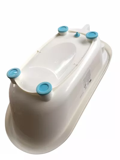 Set cadita 88 cm cu termometru, reductor si accesorii, White Blue