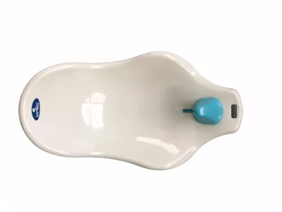Set cadita 88 cm cu termometru, reductor si accesorii, White Blue