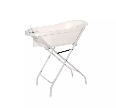 Set cadita 88 cm cu termometru, reductor si accesorii, White Blue