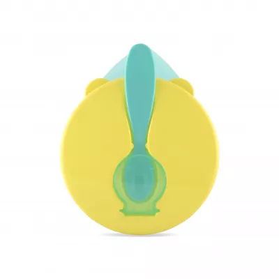 Set castron cu capac si lingurita, Green