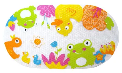 Jucarii bebelusi - Set de baie 4 piese, Knorr Toys, include covoras de baie din PVC 69x39 cm si 3 jucarii animalute, 0 Luni+, bebelorelli.ro