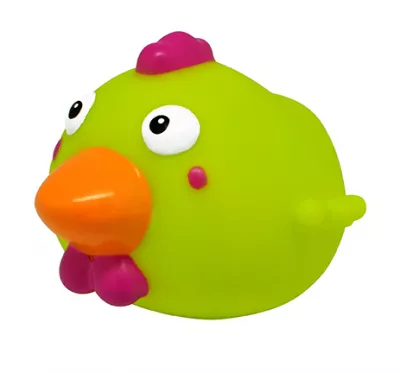 Set de baie 4 piese, Knorr Toys, include covoras de baie din PVC 69x39 cm si 3 jucarii animalute, 0 Luni+