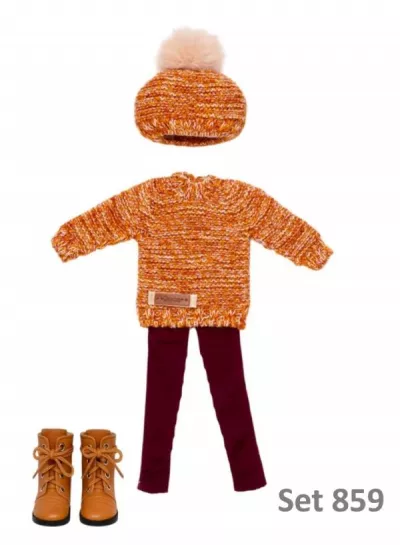 Set imbracaminte pentru papusa Penelope, 33 cm, modele asortate, cu accesorii