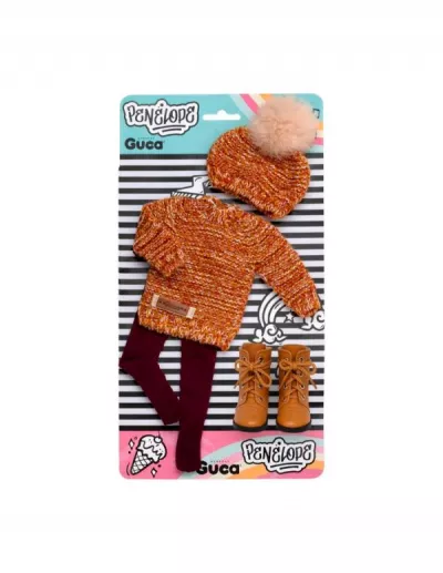 Set imbracaminte pentru papusa Penelope, 33 cm, modele asortate, cu accesorii