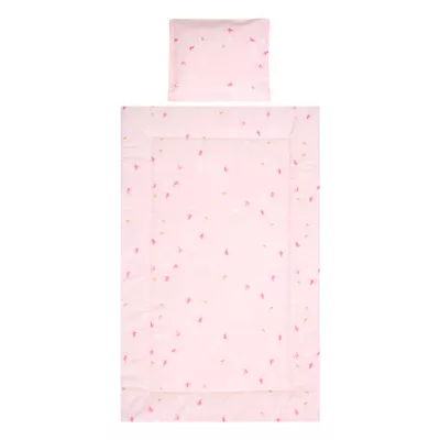 Set lenjerie pat 3 piese, bumbac ranforce, Cosy, Butterflies Pink