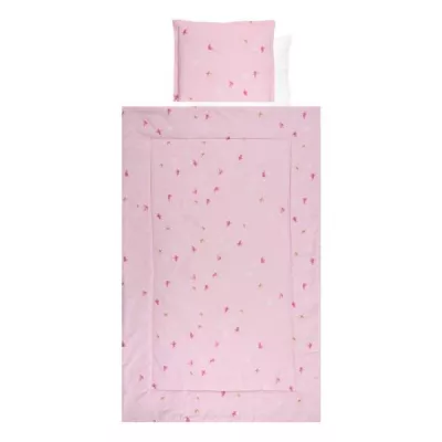 Lichidare de Stoc - Set lenjerie pat 4 piese, bumbac ranforce, Butterflies Pink, bebelorelli.ro