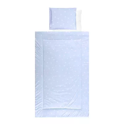 Set lenjerie pat 4 piese, bumbac ranforce, Train Blue