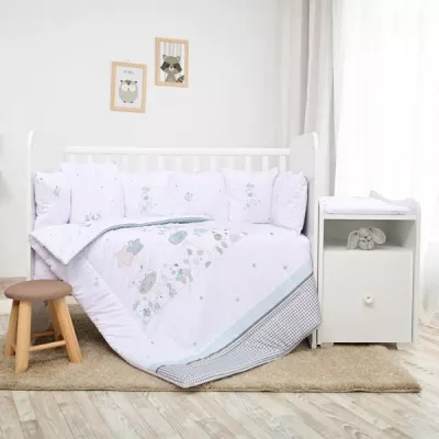 Lenjerii patuturi copii - Set lenjerie pat 8 piese, bumbac ranforce, Trend, Giraffe, bebelorelli.ro