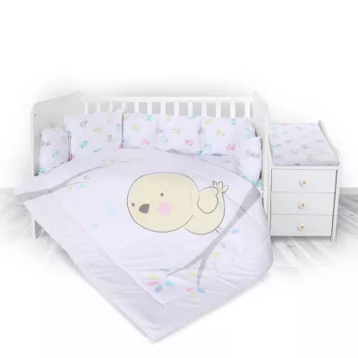 Set lenjerie pat 8 piese, bumbac ranforce, Trend, Chicken