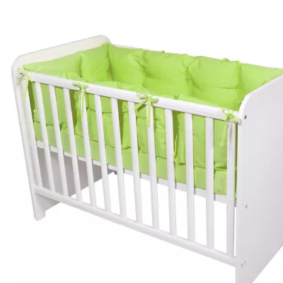 Lenjerii patuturi copii - Set protectii laterale pentru pat 4 piese, 60x120 cm, Green, bebelorelli.ro