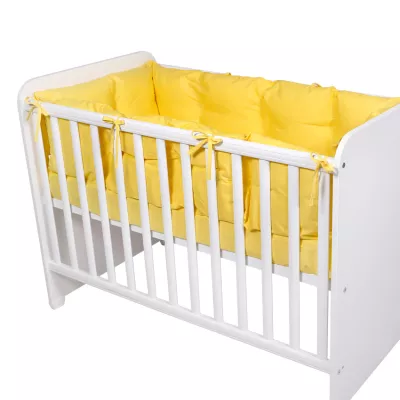 Lenjerii patuturi copii - Set protectii laterale pentru pat 4 piese, 60x120 cm, Yellow, bebelorelli.ro