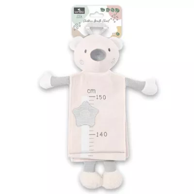 Taliometru din plus, Bear Beige, scala de masurare de la 60 la 150 cm, 0 luni+