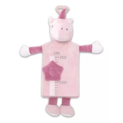 Taliometru din plus, Unicorn Pink, scala de masurare de la 60 la 150 cm, 0 luni+
