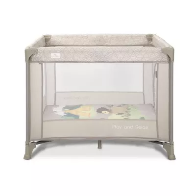 Tarc de joaca Play N Relax, 100x100x75 cm, deschidere laterala cu fermoar, geanta de transport, Beige Camping
