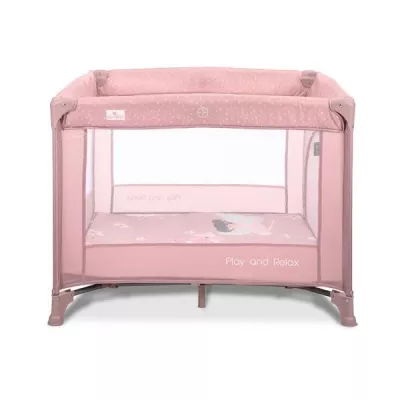 Tarc de joaca Play N Relax, 100x100x75 cm, deschidere laterala cu fermoar, geanta de transport, Blush Pink Fairy