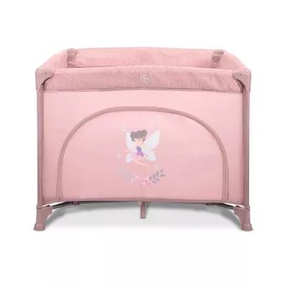 Tarc de joaca Play N Relax, 100x100x75 cm, deschidere laterala cu fermoar, geanta de transport, Blush Pink Fairy