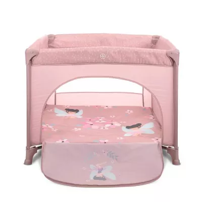 Tarc de joaca Play N Relax, 100x100x75 cm, deschidere laterala cu fermoar, geanta de transport, Blush Pink Fairy
