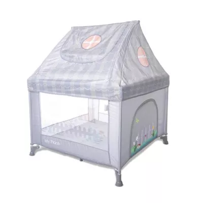 Tarc de joaca tip casuta, My Place, 100 x 100 x 125 cm, Grey