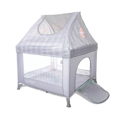 Tarc de joaca tip casuta, My Place, 100 x 100 x 125 cm, Grey