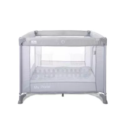Tarc de joaca tip casuta, My Place, 100 x 100 x 125 cm, Grey