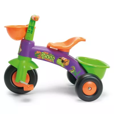 Tricicleta cu pedale pentru copii, Injusa, Dino Rider, inspirata din desenele cu dinozauri, 1-3 ani