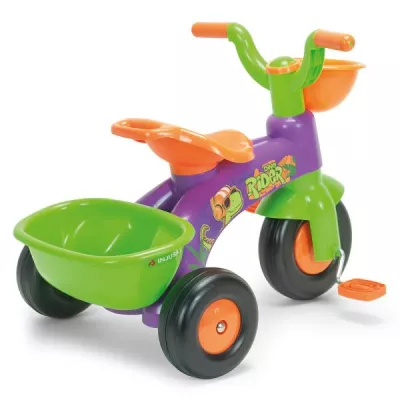 Tricicleta cu pedale pentru copii, Injusa, Dino Rider, inspirata din desenele cu dinozauri, 1-3 ani