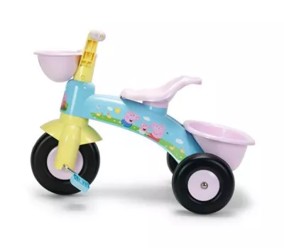 Tricicleta cu pedale pentru copii, Injusa, Peppa Pig, 62 x 42 x 46 cm, max. 25 kg, 1-3 ani