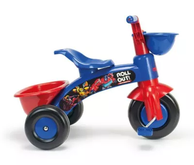 Tricicleta cu pedale pentru copii, Injusa, Transformers, 62 x 42 x 46 cm, max. 25 kg, 1-3 ani