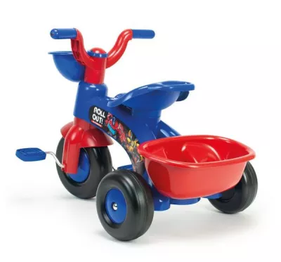 Tricicleta cu pedale pentru copii, Injusa, Transformers, 62 x 42 x 46 cm, max. 25 kg, 1-3 ani
