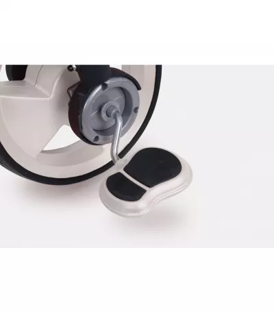 Tricicleta cu pozitie de somn pentru copii, Injusa, City Max, maner parental, cadru din aluminiu, 8 luni+, Alb cu Negru