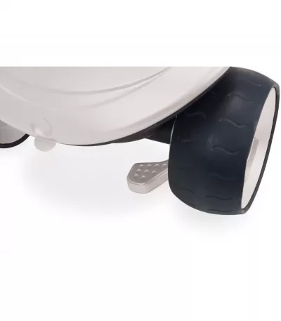Tricicleta cu pozitie de somn pentru copii, Injusa, City Max, maner parental, cadru din aluminiu, 8 luni+, Alb cu Negru