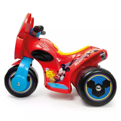 Vehicule electrice pentru copii - Tricicleta electrica pentru copii, Injusa, licenta Disney, Mickey Mouse, 6V, cu pedala de acceleratie, 1-3 ani, Rosu cu Albastru, bebelorelli.ro