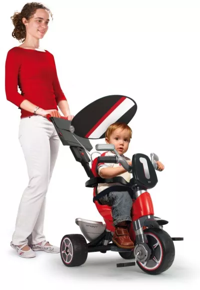 Triciclete - Tricicleta evolutiva pentru copii, Injusa, Body Special, cu maner parental, include rucsac, 10 luni+, bebelorelli.ro