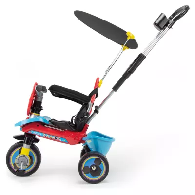 Triciclete - Tricicleta evolutiva pentru copii Injusa, licenta Disney, Mickey Mouse, cu maner parental, anvelope EVA, 10 luni-3 ani, Multicolor, bebelorelli.ro