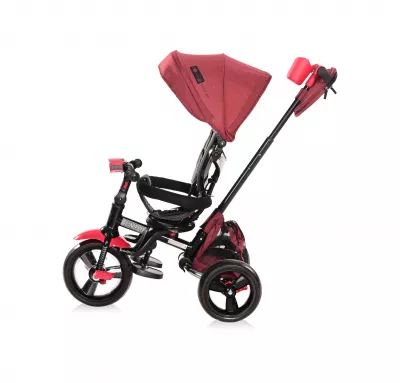 Tricicleta multifunctionala 4in1, Enduro, scaun rotativ, Red & Black Luxe